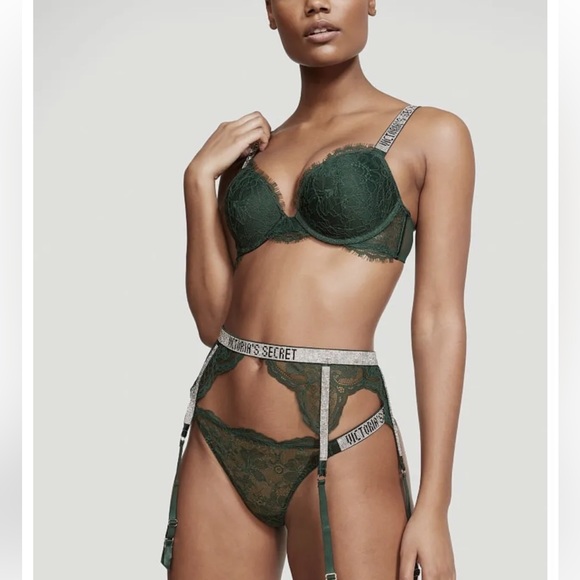 Victoria's Secret Other - Victoria’s Secret Very Sexy Shine Strap Lace Garter Belt
